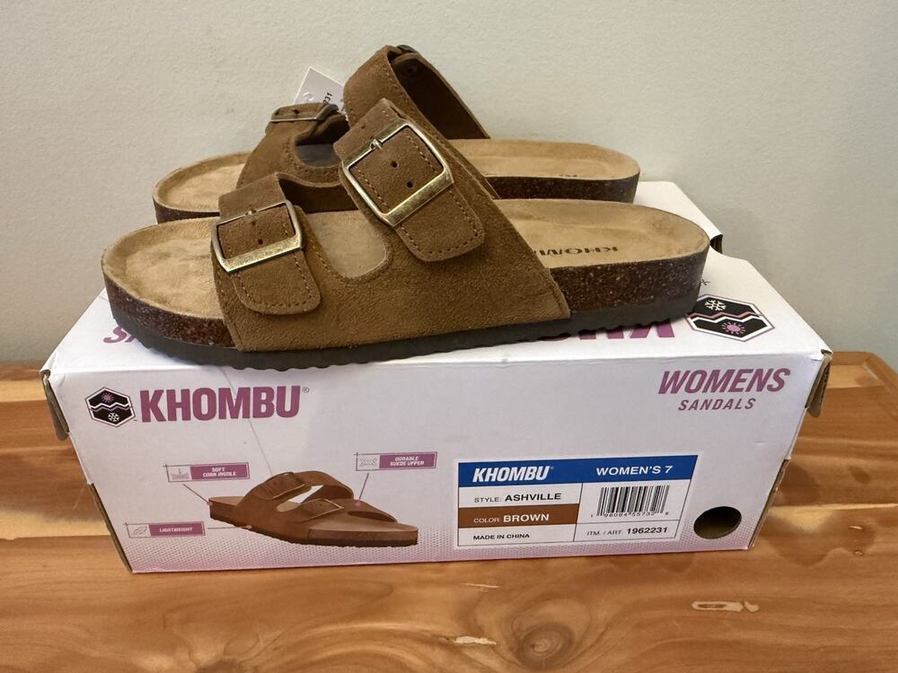 Khombu Women’s Size 7 Sandals New Ashville Brown